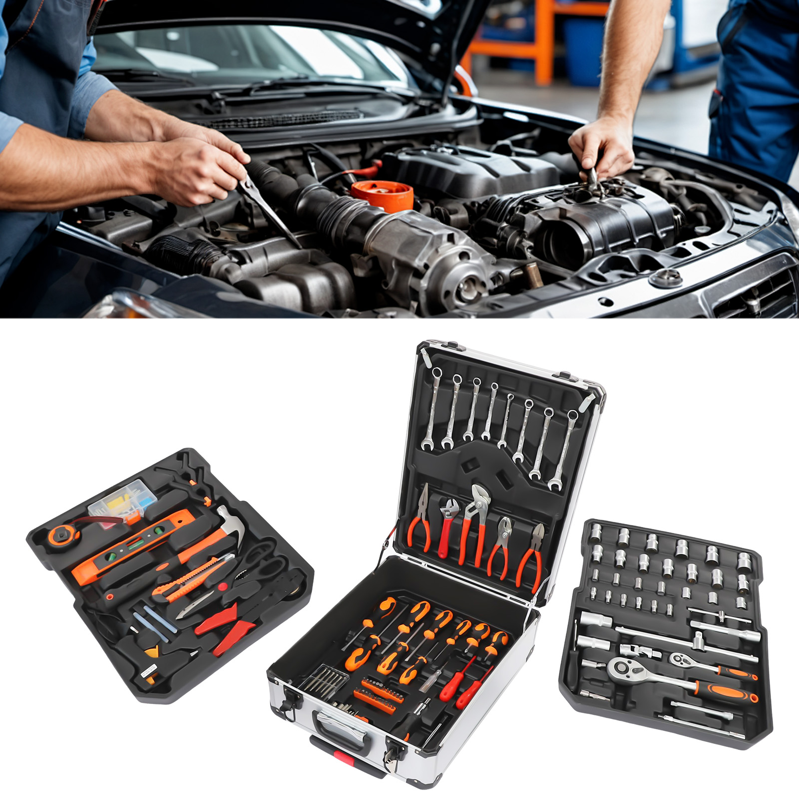 Hand Tools Maintenance Workshop - Kit de Ferramentas Automotivas de Aço