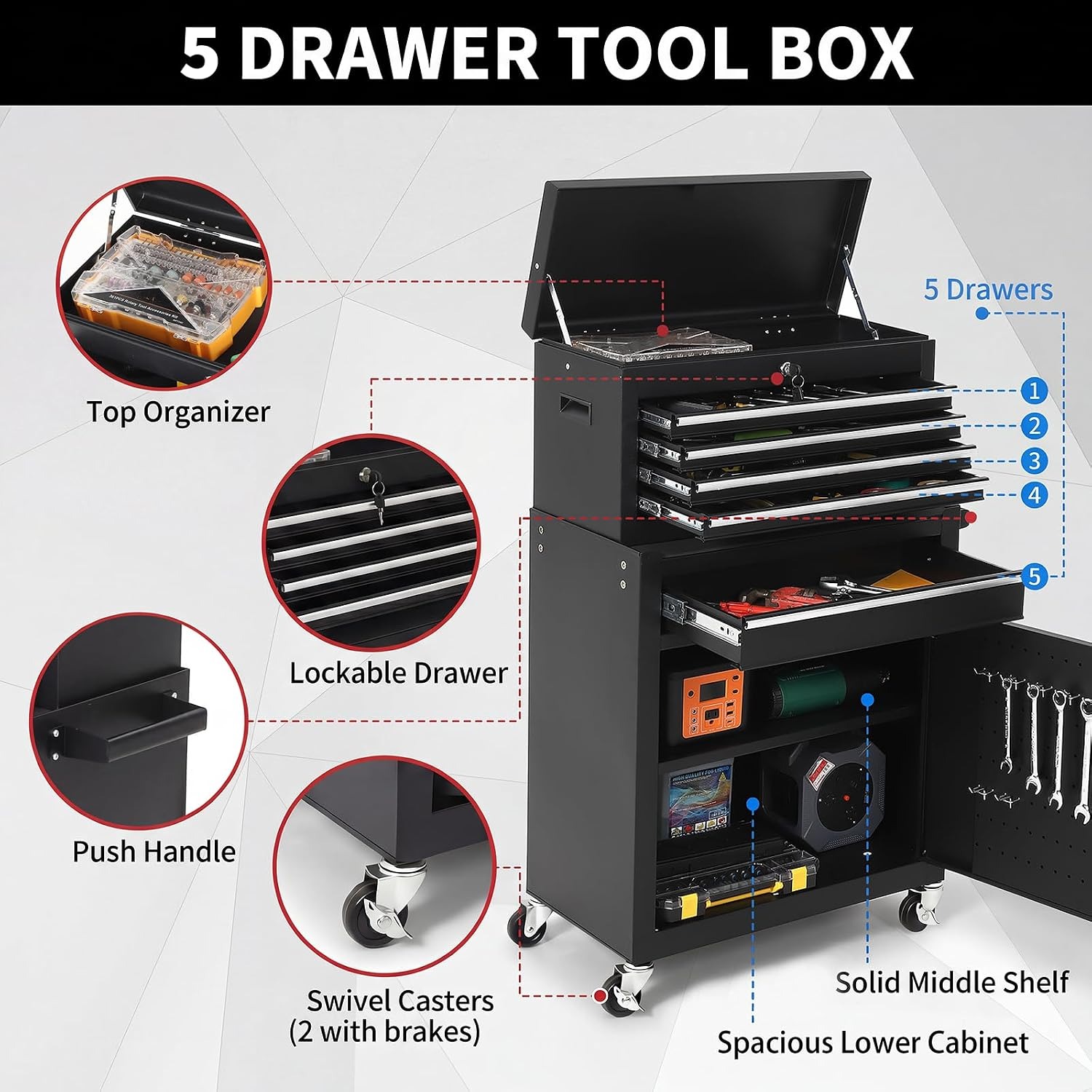 Carrinho de Ferramentas com 5  - Workshop Tools Box avaliação e preço
